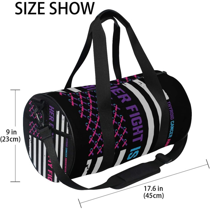 Спортивна сумка-дорожня, сумка для підтримки людей з раком щитовидної залози, універсальна сумка для подорожей на вихідні для чоловіків та жінок