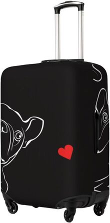 Чохол для валізи для французьких бульдогів, міцний, підходить для валіз розміром 45.7 - 81.3 см, розмір XL, Чорний, X-Large