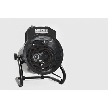 Електричний обігрівач HECHT Портативний обігрівач 3000 Вт 3 рівні потужності Термостат Енергоефективний Підходить для будівельних майданчиків, гаражів, майстерень, кемпінгу, віталень, Чорний