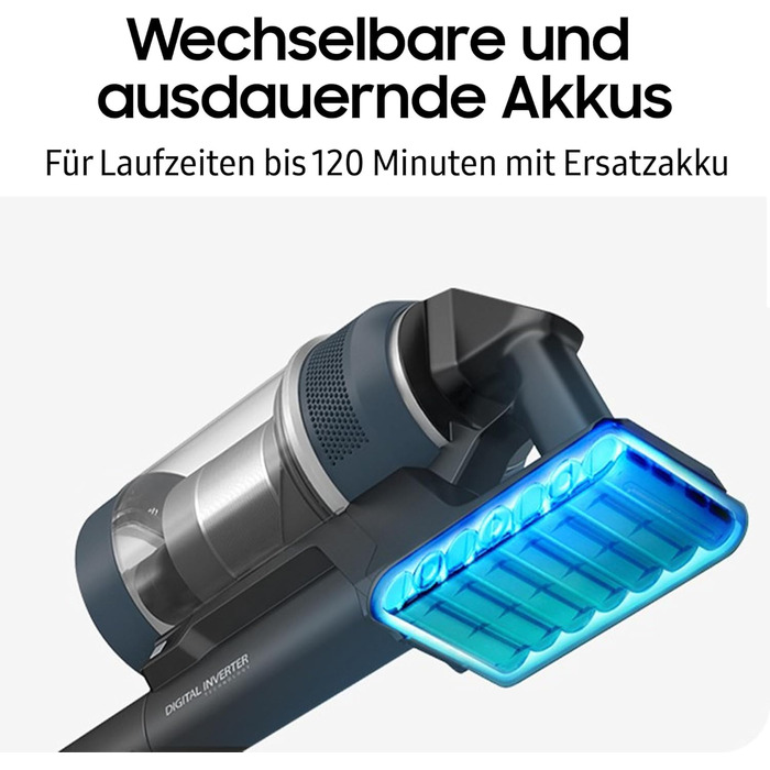 Акумуляторний пилосос Samsung Jet 95 Akku PetPRO, 210 Вт, вкл. запасний акумулятор, автономну зарядну станцію Z-Station та інші ак