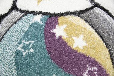 Дитячий килимок ігровий килимок дитячий килимок дівчинка єдиноріг веселка рожевий кремовий сірий розмір 200 х 290 см