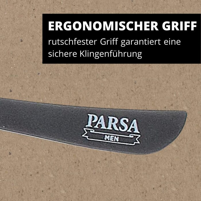 Чоловіча бритва для волосся та бороди PARSA, набір з 2 складних бритв із японської нержавіючої сталі, бритва для підстригання бороди перукарський ніж