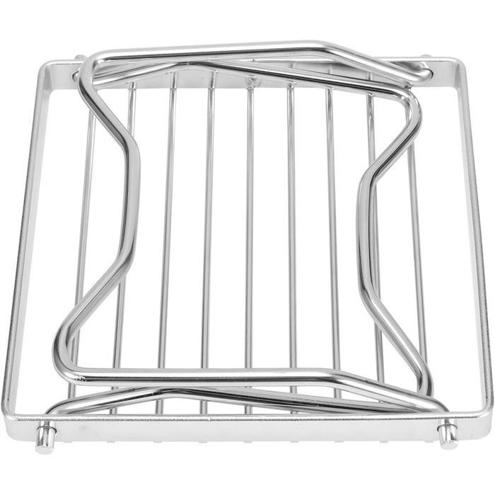 Складана решітка для гриля, портативний гриль для багаття з сумкою для зберігання, решітка для гриля з вугілля з нержавіючої сталі 16x16 см, тримач для горщика, аксесуари для кемпінгу для приготування їжі, пікніків, піших прогулянок, риболовлі, походів