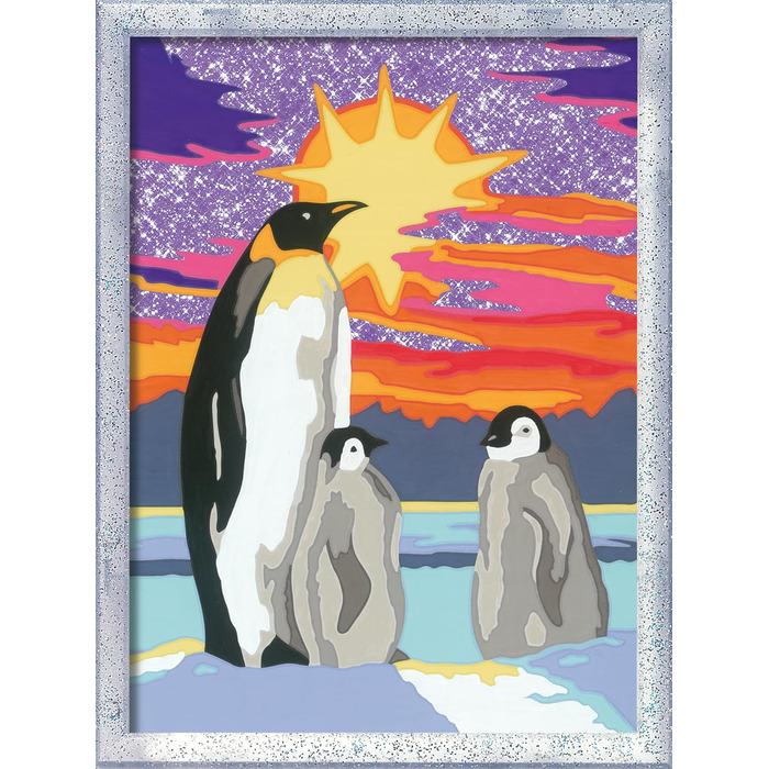 Розмальовка за номерами Пінгвін для дітей віком від 9 років, 20162 - Penguin Love -