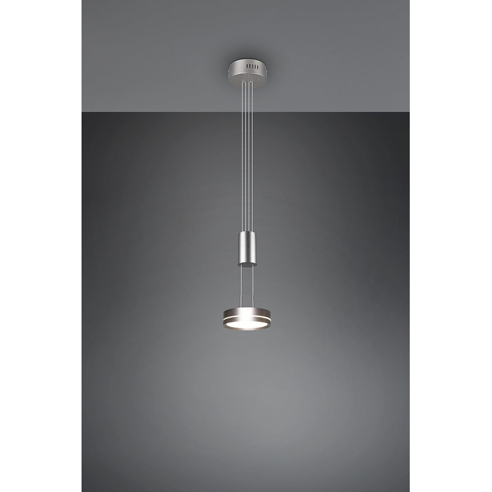 Світлодіодний торшер Trio Lights Franklin 426510208, Метал в т.ч. 35 Вт LED, зміна кольору, диммер (нікель-матовий, підвісний 1-полум'я)