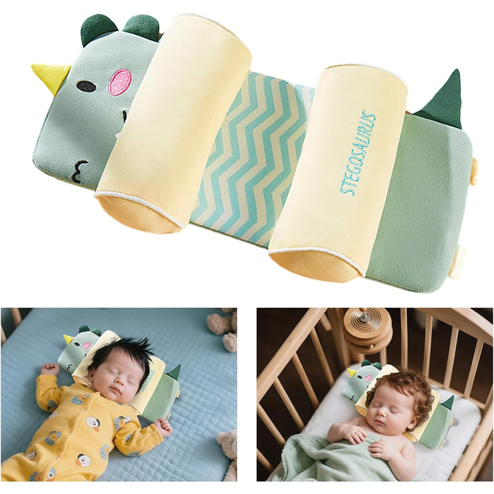 Універсальна ергономічна подушка 42x17 см для сну на боці, спині та животі з функцією антискочування, охолоджувальна, дихаюча, рожева подушка для сну з підтримкою шиї (зелена)