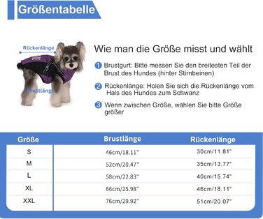 Пальто для собак, куртка для собак, зимове пальто для собак, водонепроникне пальто для собак, шлейка для собак, пальто, пальто для маленьких собак, зимове пальто для собак зі шлейкою для маленьких, середніх та великих собак, L, фіолетовий