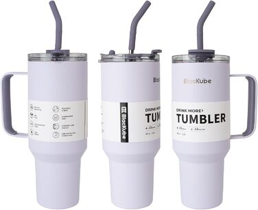 Пляшка для пиття Blackube 1200 мл з кришкою та соломинкою, чашка з кришкою та соломинкою, герметична, велика металева пляшка для п