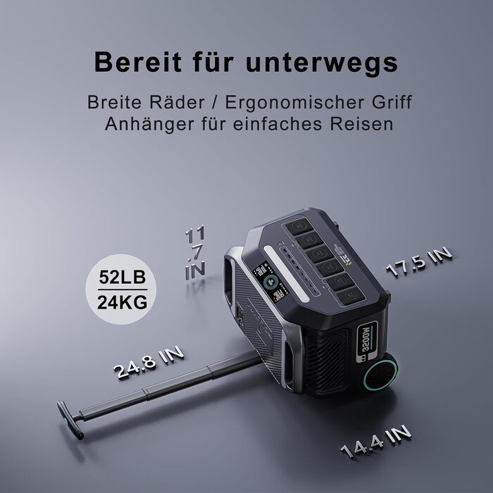Портативна електростанція IEEE 3200 Вт P3200 із сонячною панеллю 400 Вт, сонячним генератором 2048 Втгод, акумулятором LiFePO4, швидкою зарядкою 1 год, додатком, 16 портів, портативна електростанція для кемпінгу, кемпер P3200400 Вт