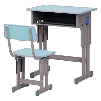 Дитячий комплект столу та стільця, регульований по висоті, для школи та університету, комплект столу та стільця з шухлядою для зберігання речей, ергономічний комплект стільців для роботи з гачком для рюкзака, підходить для дітей від