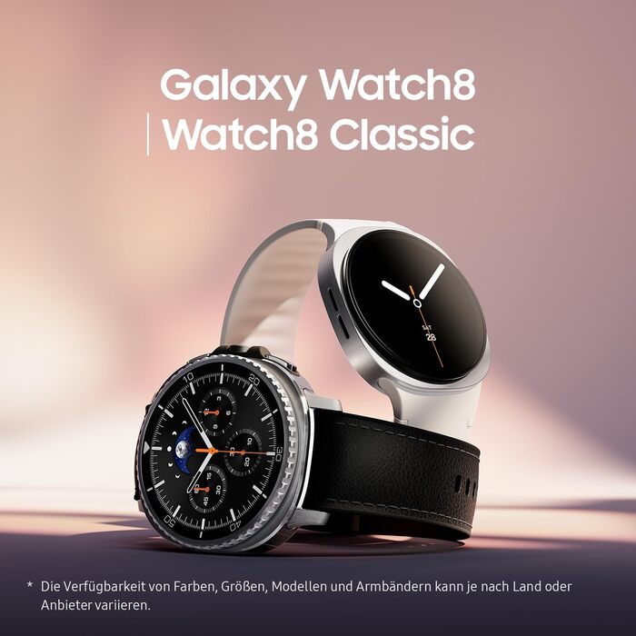 Розумний годинник Samsung Galaxy Watch8 Classic, фітнес-годинник та фітнес-трекер, гібридний ремінець та носимий дисплей, обертовий безель, 64 ГБ пам&39яті, 46 мм, Bluetooth, чорний, 3-річна гарантія виробника