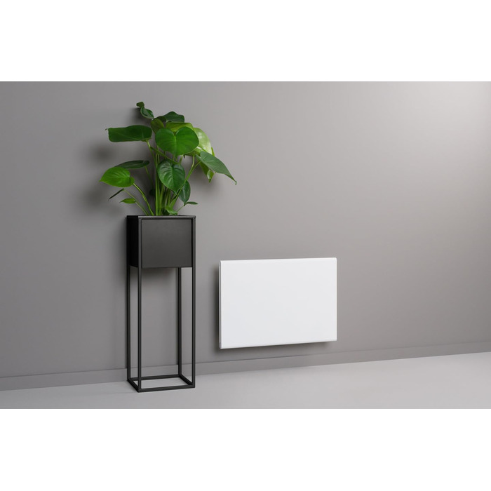 Електричний радіатор Adax Eco Basic 1200 Вт, білий Програмування через Bluetooth Термостат з таймером Настінний електричний обігрівач Електричний радіатор Захист від замерзання, тижневий режим Настінний конвектор 1200 Вт (89,4 x 9,7 x 33 см)