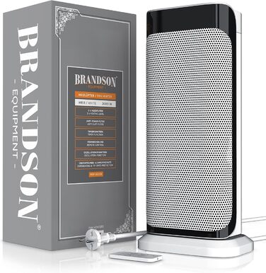 Тепловентиляторний обігрівач потужністю 2000 Вт з пультом дистанційного керування - Великий та потужний - Лауреат нагород - Енергозберігаючий та тихий - Підходить для ванної кімнати, вітальні, дитячої кімнати та немовлят - Функція коливання - Обігрівач - 