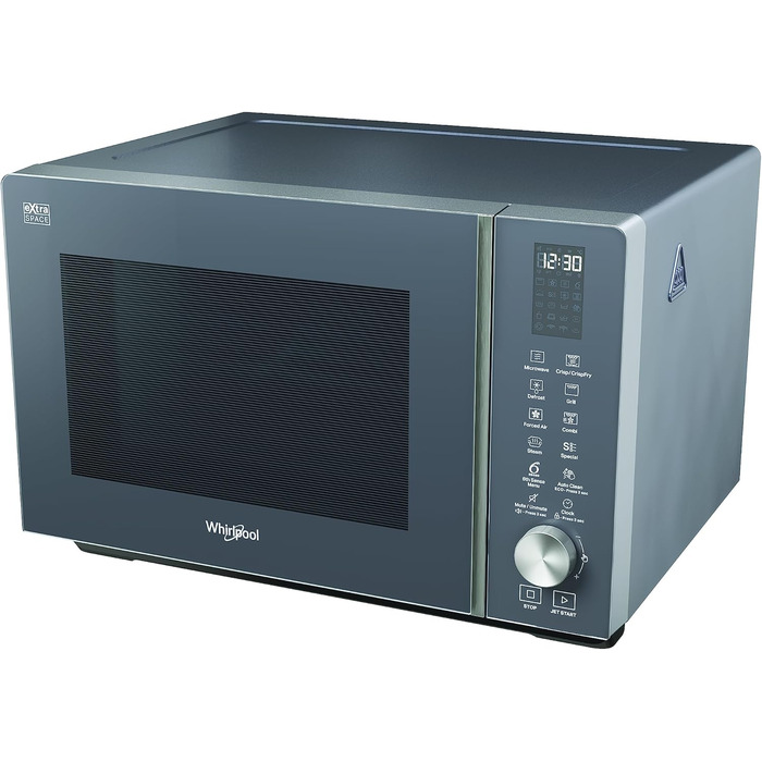 Окремо стояча мікрохвильова піч Розміри 46,8 см х 49 см х 32,5 см. Мікрохвильова піч 25 літрів з потужністю 800 Вт мікрохвильова піч і гриль 1300 Вт, сірий відтінок, мікрохвильова піч без плит., 259 SG