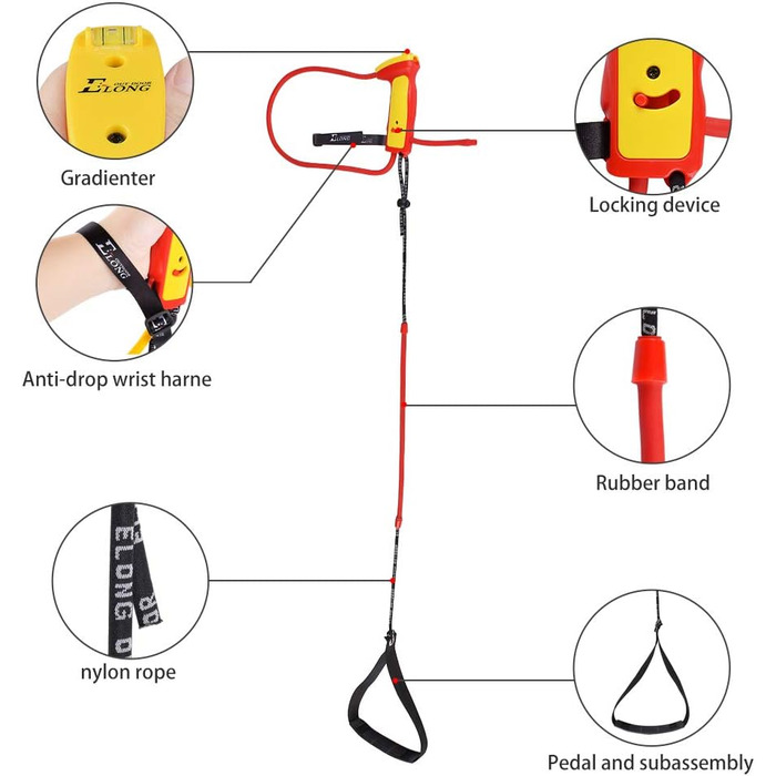 Тренажер для стрільби з лука Elong — силовий розтяжний тренажер для рекурсивних та складних луків, жовтий