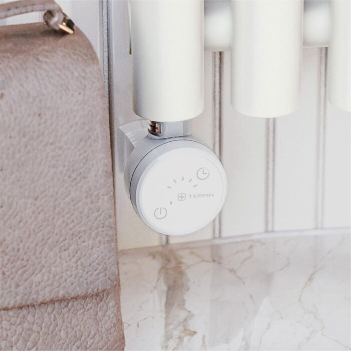 Електричний радіатор для ванної кімнати anapont WiFi та Bluetooth Радіатор для рушників, IPx5, повністю зібраний Атмосфера та комфорт у ванній кімнаті (з таймером, 1775x500) З таймером 1775x500