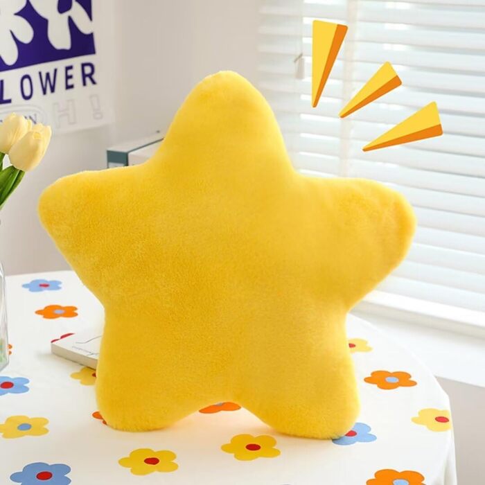 Постільна змія м'яка подушка дитяча, дитяча подушка зірка, м'яка пухнаста подушка зірка, подушка дитяча кімната зірка форма декора