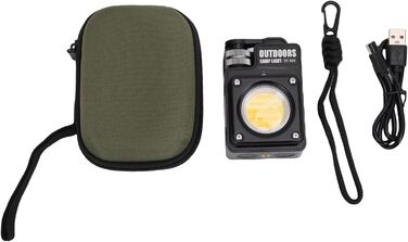 Ліхтар для кемпінгу Drfeify, 3500 лм, акумуляторний світлодіодний ліхтарик з магнітною основою, РК-індикатор заряду батареї, для походів у наметі, аварійне відключення живлення (ЧОРНИЙ) Чорний