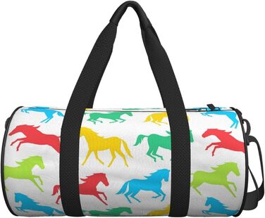 Яскраві конячки дорожні сумки-мішки, спортивні сумки для фітнесу, велика сумка для подорожей та покупок, сумки на нічліг та на вихідні для чоловіків та жінок