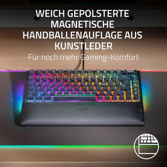 Механічна ігрова клавіатура з можливістю гарячої заміни (компактна розкладка 75, підсвічування з 2 сторін, багатофункціональний ко