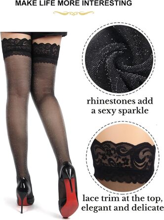 Жіночі блискучі панчохи comeondear, без підв’язок, розмір 3XL–5XL