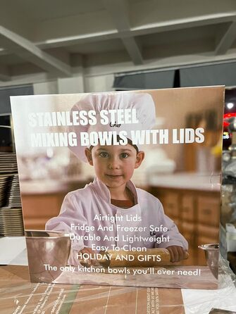 Набір мисок для змішування Wildone, набір мисок з нержавіючої сталі з 7 шт. з герметичними кришками, штабельовані, можна мити в по