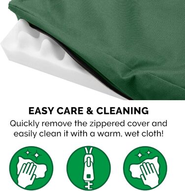 Ортопедичне ліжко для собак Furhaven XL, водостійке, для використання в приміщенні/на вулиці, з логотипом, Oxford Polycanvas, зі знімним чохлом, що прається - Forest, Jumbo (X-Large Д 102 x Ш 81 x В 10 см Forest)