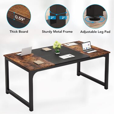 Дюймовий робочий стіл для керівників, проста комп&39ютерна робоча станція з робочою поверхнею шириною 31,5 дюйма для домашнього офісу, 70,8-