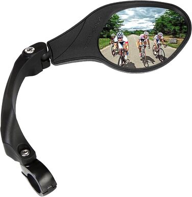 Дзеркало заднього виду Arkham Bicycle для мотоцикла HD з нержавіючої сталі, покоління 2.0 ( праве еліпс) овальної форми, 2 - праве