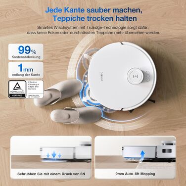 Комбінований пилосос ECOVACS DEEBOT T30S Combo з функцією миття підлоги та акумуляторним ручним пилососом, універсальна станція дл