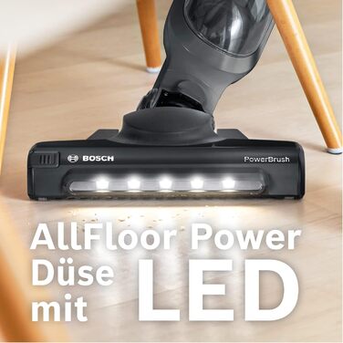 Акумуляторний пилосос Bosch Flexxo 2in1 Series 4 BBH3P280, акумуляторний вертикальний пилосос, без мішка, висока потужність всмокт