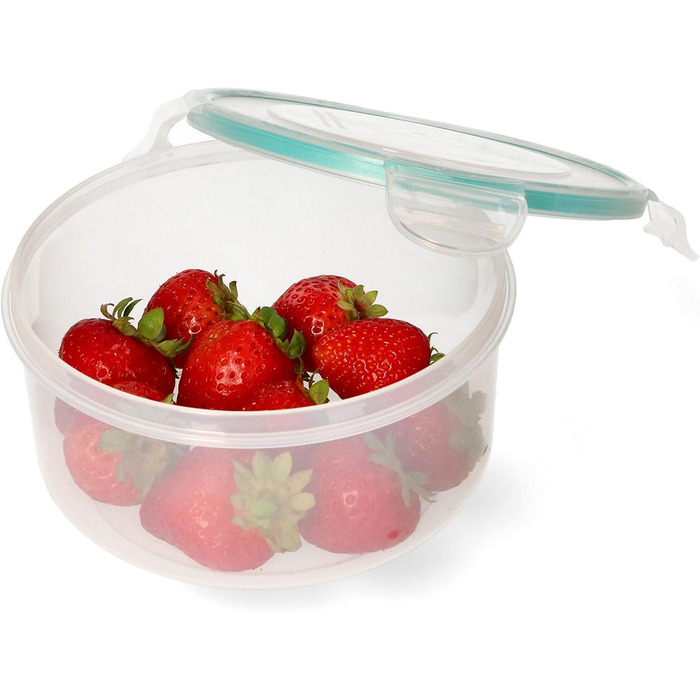 Ланчбокс 2,3 л круглий контейнер для їжі з пластику