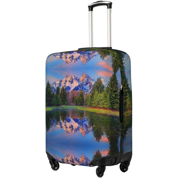 Чохол для валізи BAFAFA Schneeberg з принтом, еластичний захист від подряпин та пилу для багажу, чорний, розмір 80