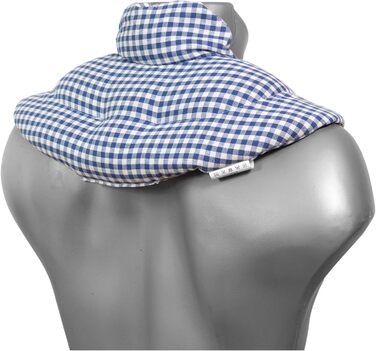 Подушка для шиї зі стійкою, синьо-біла - подушка зі спельти - подушка для шиї, тепла подушка - подушка зі спельти для шиї та плечей