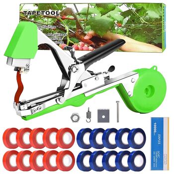 Машина для обв&39язування рослин, інструмент для обв&39язування рослин, пристрій для обв&39язування рослин з 10 000 цвяхів та 20 рулонами кольорової садової стрічки, машина для обв&39язування садів, інструмент для обв&39язування стрічкою для фруктів, дере