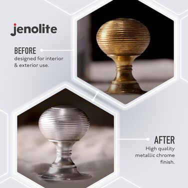 Аерозольна фарба JENOLITE Chrome Ефект Chrome гладка хромована поверхня, підходить для внутрішнього та зовнішнього використання 3 x 400 мл