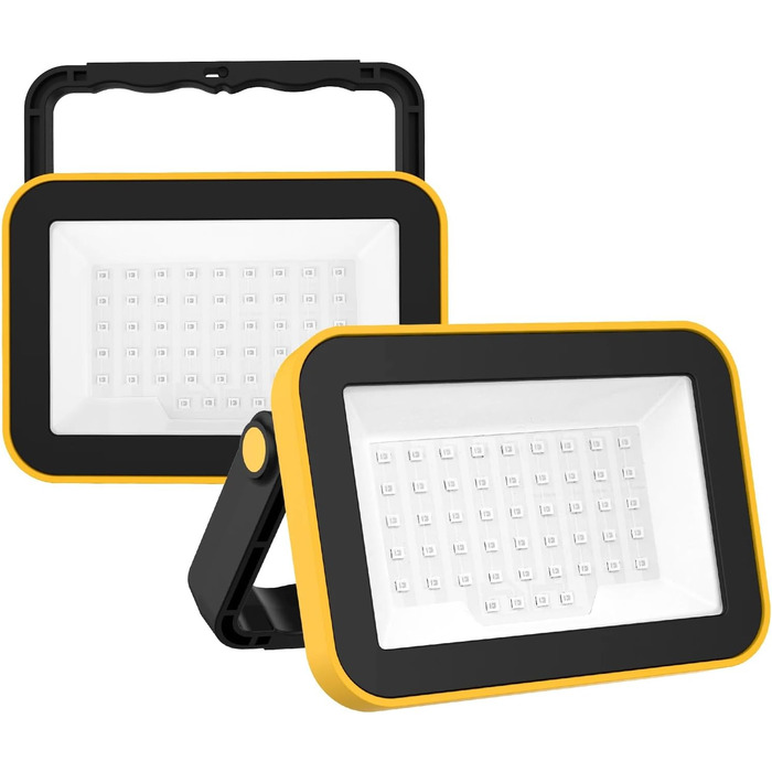 Багатофункціональний світлодіодний будівельний ліхтар із водонепроникним класом захисту IPX4 та акумулятором ємністю 2000 мАг для застосування на вулиці та всередині приміщень. Портативний будівельний ліхтар.
