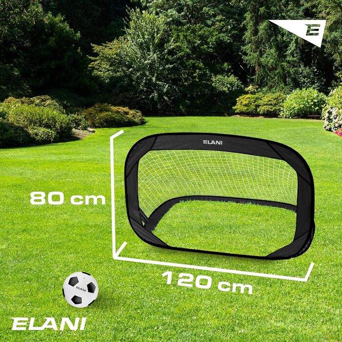 Висувні футбольні ворота для дітей, набір з 2 шт. - складані з м&39ячем та насосом, на 50 менші легке складання, міні-футбольні ворота, ворота, футбольні ворота для саду, дитячі футбольні ворота, чорні футбольні ворота