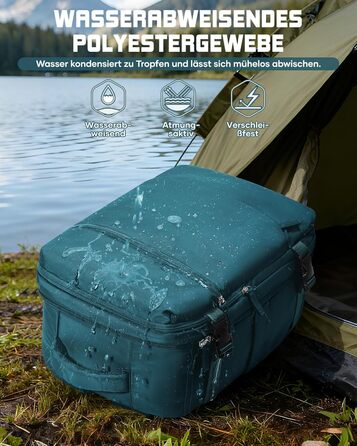 Рюкзак Suradar для ручної поклажі 40x30x20 см для Ryanair, Wizzair, малий рюкзак для ручної поклажі, літак, 24 л, дорожній рюкзак, сумка 40x30x20 см, рюкзак для ручної поклажі під сидінням для ноутбука 15,4 дюйма, колір павиного синього, F-pavion blue 40x