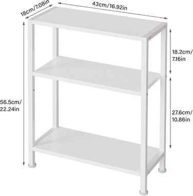 Приставний столик, маленький приставний столик, приставний столик до дивана для вузьких приміщень, вузький приставний столик, тумбочка, для вітальні, спальні, офісу, білий 1 білий
