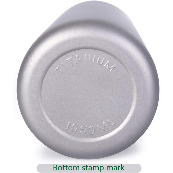 Мл титанова пляшка для кемпінгу, відкритого типу, посуд із широким горлом, легка портативна пляшка для води, велика пішохідна пляшка для пікніка, одношарова питна пляшка з ручкою Ti3006D 1050 мл з ручкою Ti3006d, 1050