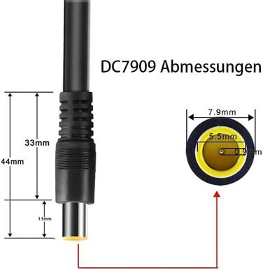 Подовжувач постійного струму iHaospace, кабель DC7909 від тата до 2 разів постійного струму 8 мм гніздо, кабель постійного струму Y сонячна батарея 200 см, сумісний із Jackery Explorer Powerstation SolarSaga