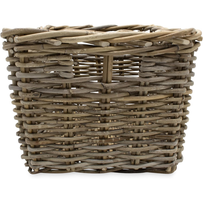 Прямокутний кошик для зберігання з ротанга, колір &quotшеббі сірий&quot - 44 x 33 см - Плетений кошик з полицями з верби та ручками - Дерев&39яний кошик, вербовий кошик, ротанговий кошик, дерев&39яний декоративний кошик, полиця для ванної кімнати, органай