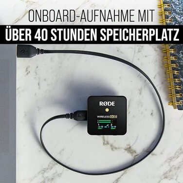 �DE Wireless GO II Ультракомпактна бездротова двоканальна мікрофонна система з вбудованими мікрофонами, вбудованим записом і радіу