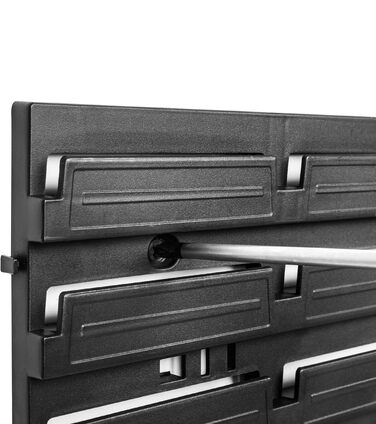 Система зберігання в майстерні 78 x 39 см 21 коробка Настінна полиця зі штабелюваними коробками - Надзвичайно міцні стінові панелі, стійка для інструментів, полиця для зберігання в гаражі (Чорна)