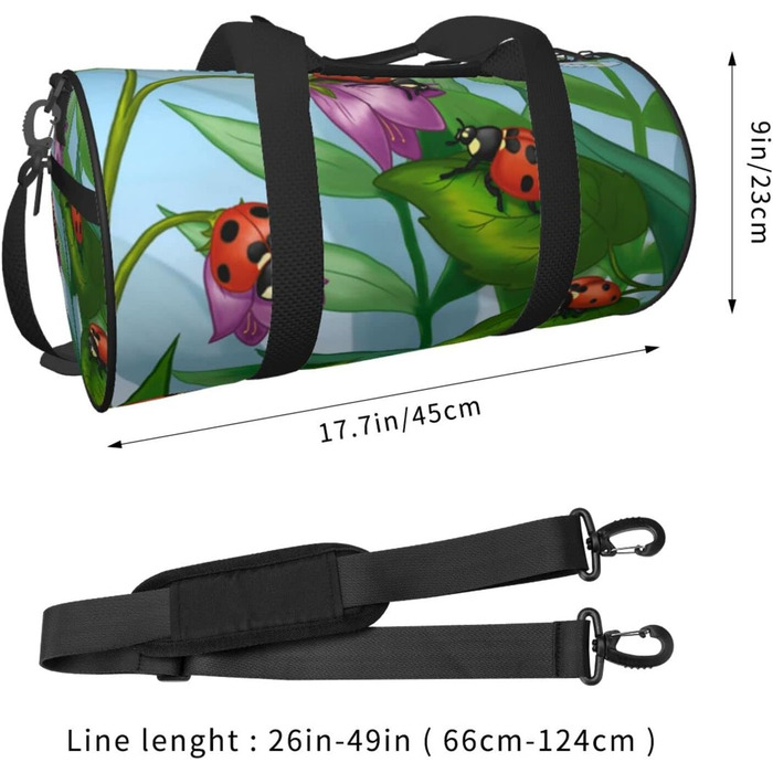 Дорожня сумка-циліндр з сонечками, спортивна сумка для чоловіків та жінок, сумка-мішок, спортивна сумка