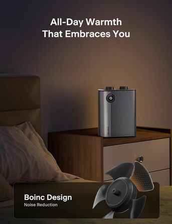 Керамічний міні-вентилятор PELONIS 2000 Вт, 2 режими швидкого нагрівання, 3 режими нагріву вентилятор, тихий настільний обігрівач із захистом від перегріву та перекидання для офісу, столу та домашнього офісу 25A Чорний 25a