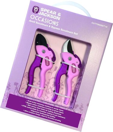 Садові ножиці Spear & Jackson CUTTINGSET15, компактний дизайн, з обхідними та ковадловими ножицями
