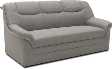 Колекція DOMO. Диван Берлін, класичний 3-місний диван, м&39який гарнітур з високоякісною пружинною серцевиною, 3-місний 178 x 90 x 89 см (Ш x Г x В), світло-сірий Світло-сірий 3-місний