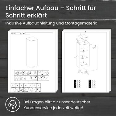 Домашня колекційна шафа, багатофункціональна шафа, біла, ширина 50 см, висота 180 см, з вішалкою для одягу та додатковим відділенням, органайзер для гардеробу з МДФ, 180 x 50 x 50 см (В x Ш x Г), білий